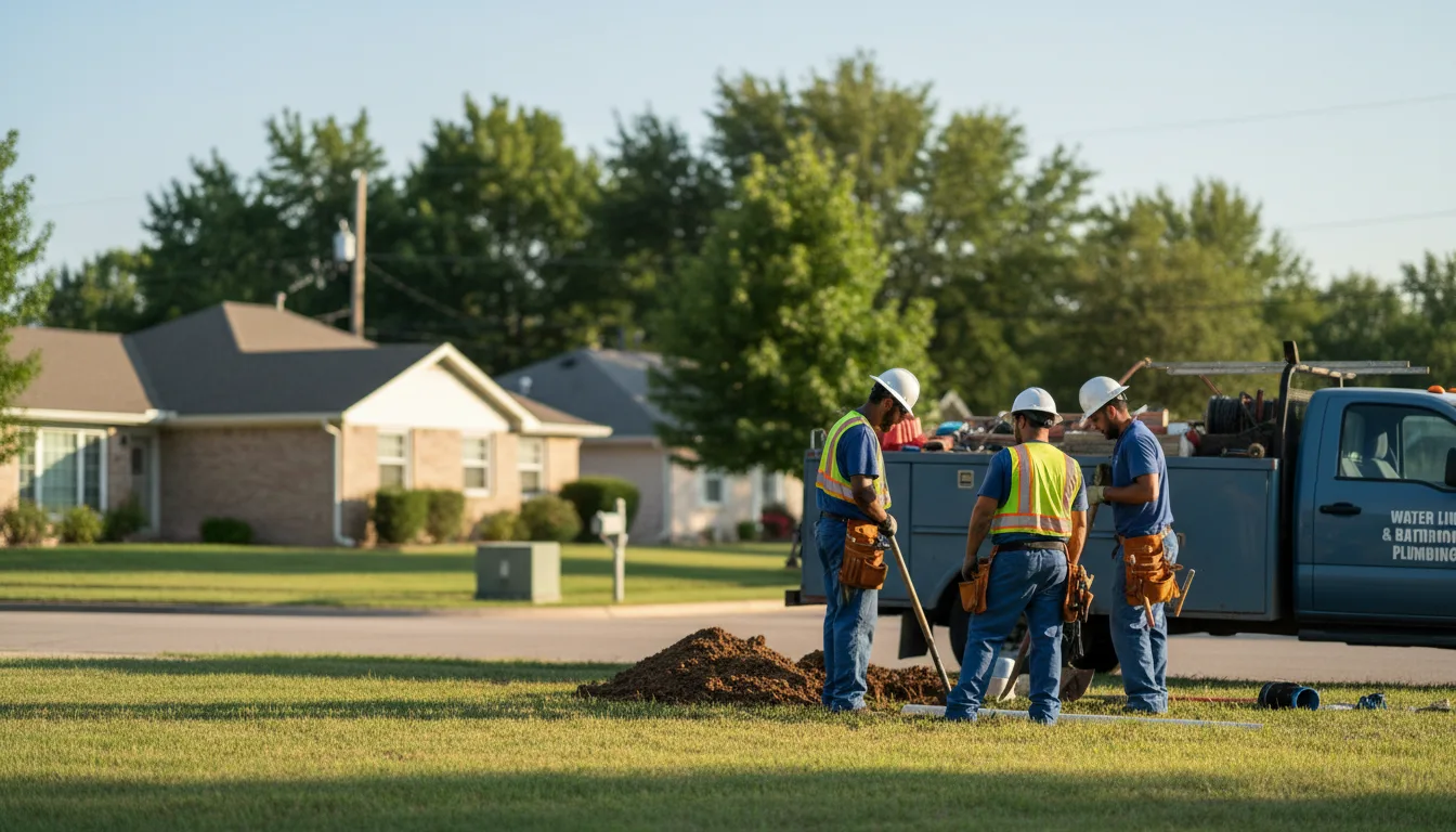 Residential water line and bathroom plumbing service in La Farge, WI